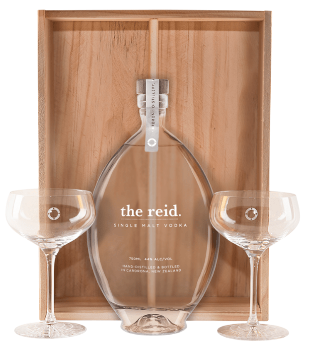 The Reid Single Malt Vodka & Martini Glass set 70cl