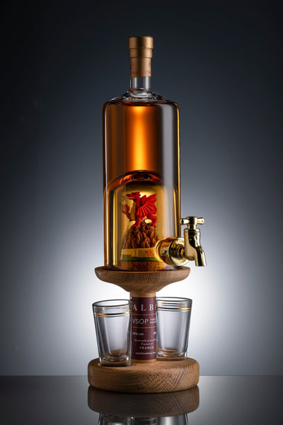Welsh Dragon Refillable Brandy Decanter &amp; 2 Glasses 35cl