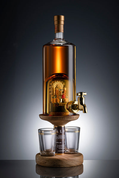 London Eye Refillable Whisky Decanter &amp; 2 Glasses 35cl