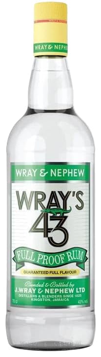 Wray’s 43 Full Proof White Rum 70cl