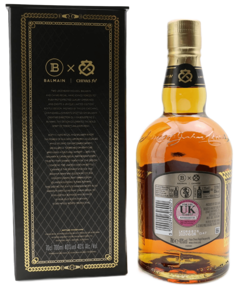 Chivas Regal 15 Year Old XV Balmain Limited Edition 1L