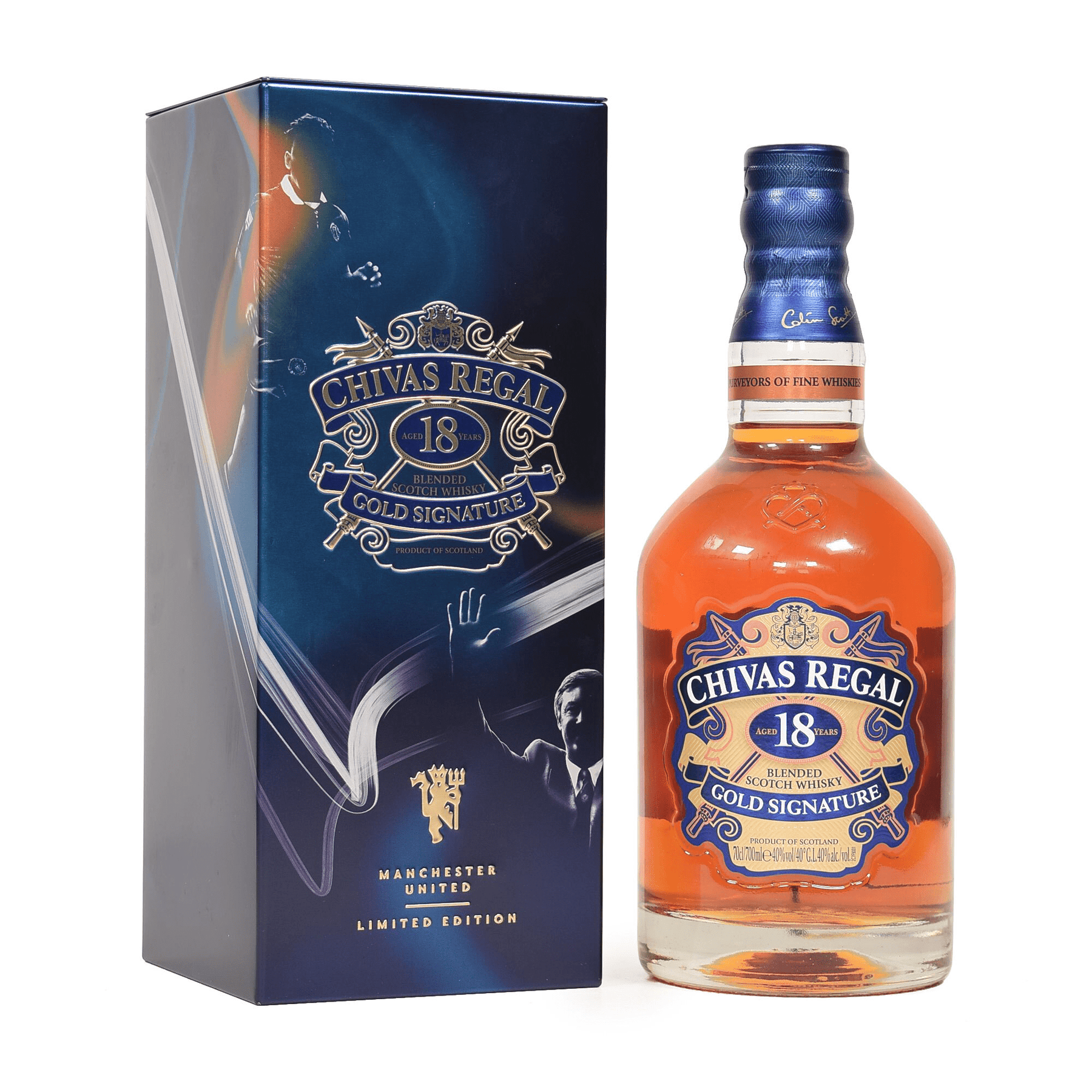 Chivas Rival Chivas Regal 18 Year Old Gold Signature Manchester United Limited ...