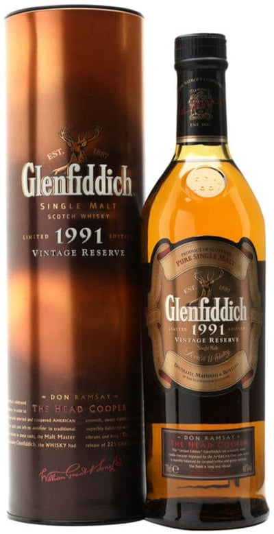 Glenfiddich 1991 Vintage Reserve Don Ramsay Single Malt Scotch Whisky 70cl
