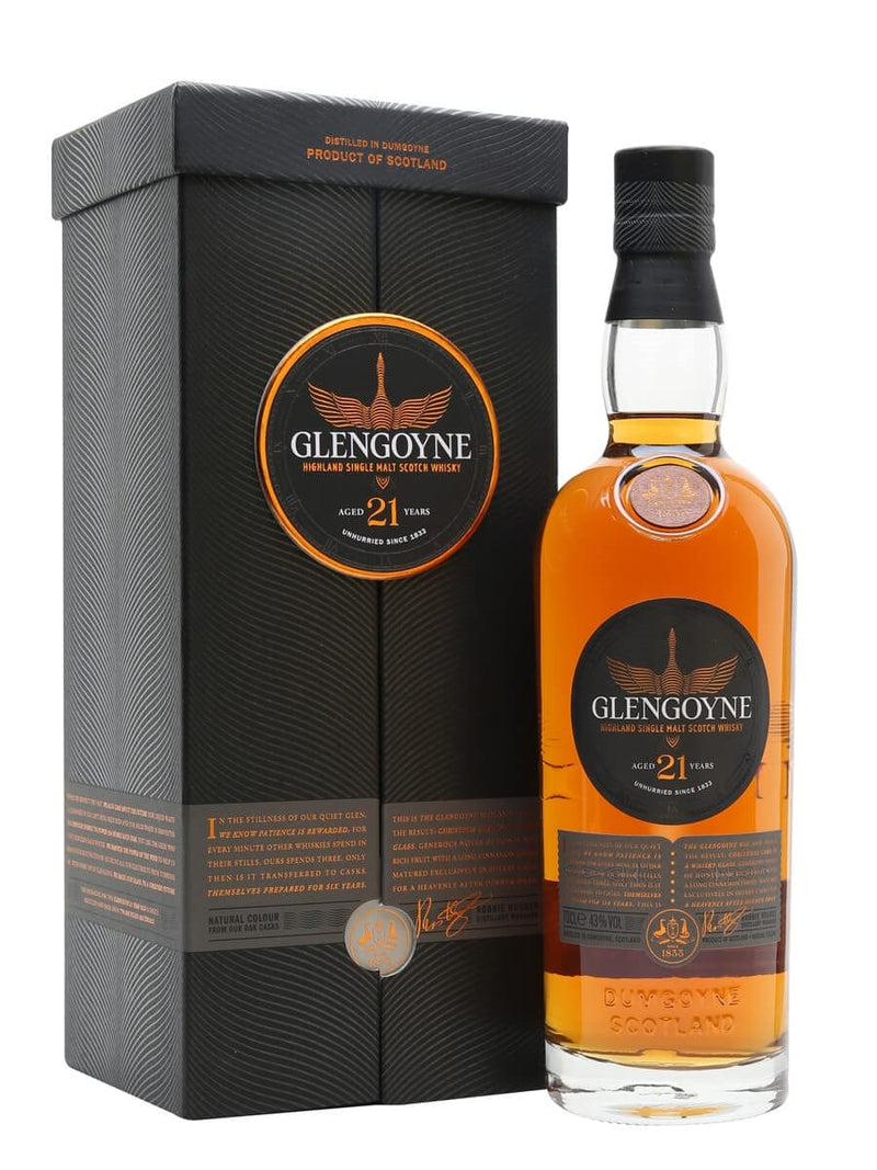 Glengoyne 21 Year Old Highland Scotch Whisky Bottle Only 70cl