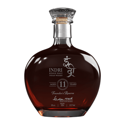 Indri Founders Reserve 11 Year Old Wine Cask Single Malt Indian Whisky 70cl