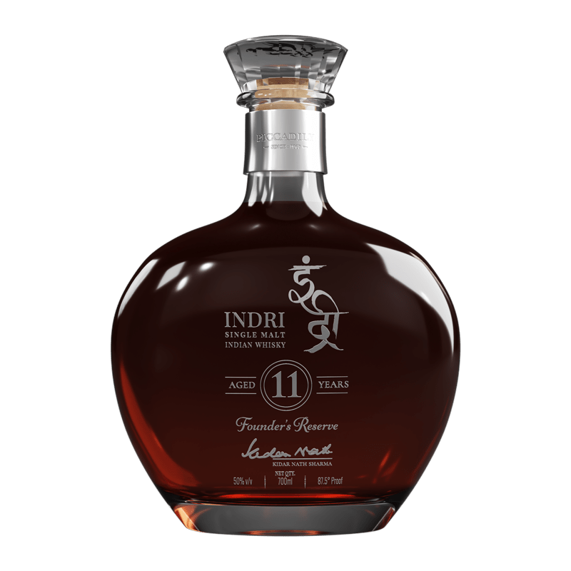 Indri Founders Reserve 11 Year Old Wine Cask Single Malt Indian Whisky 70cl