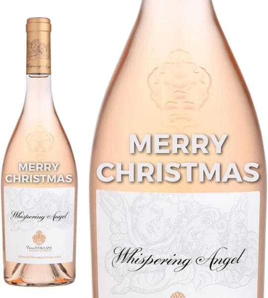 Whispering Angel Rosé "Merry Christmas" Engraved Bottle 75cl