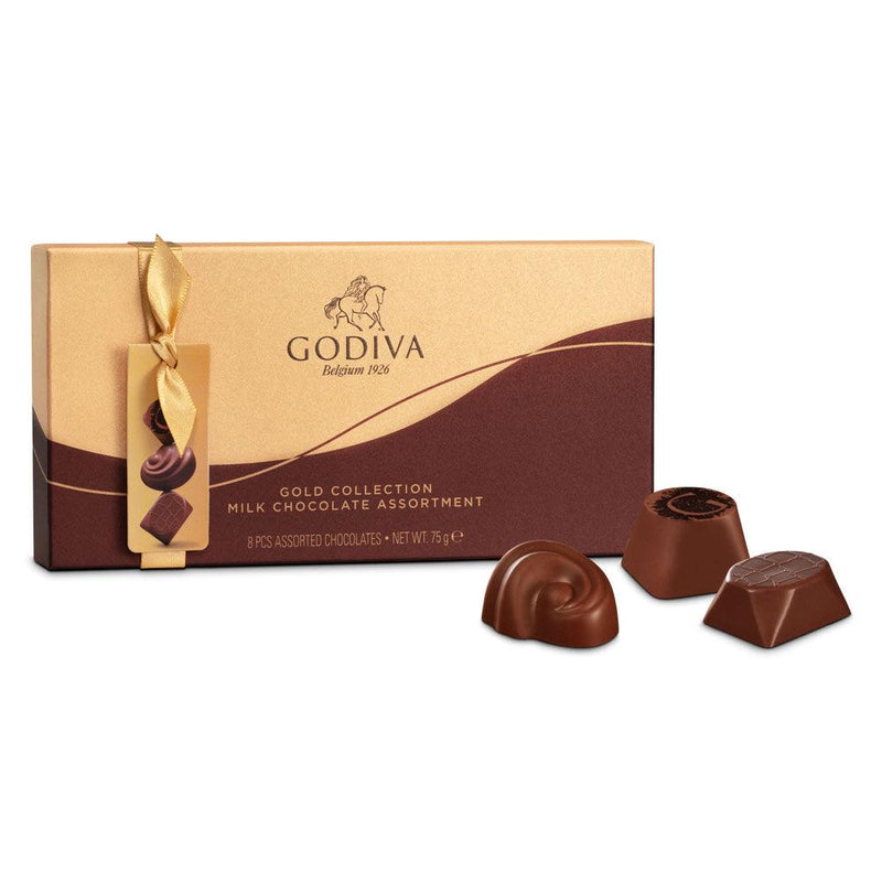 Godiva Belgium Gold Collection Milk Chocolates Giftbox 8 Pieces 75g