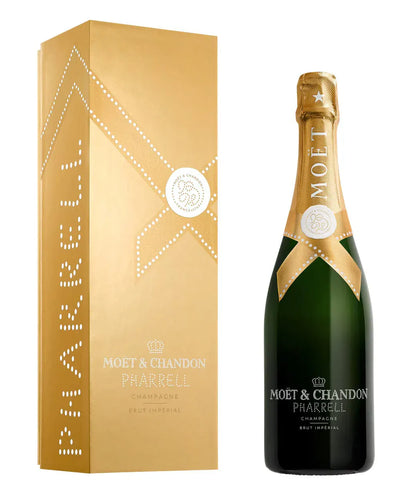 Moët &amp; Chandon Brut Impérial x Pharrell Williams Limited Edition Gold Champagne Gift Box 75cl