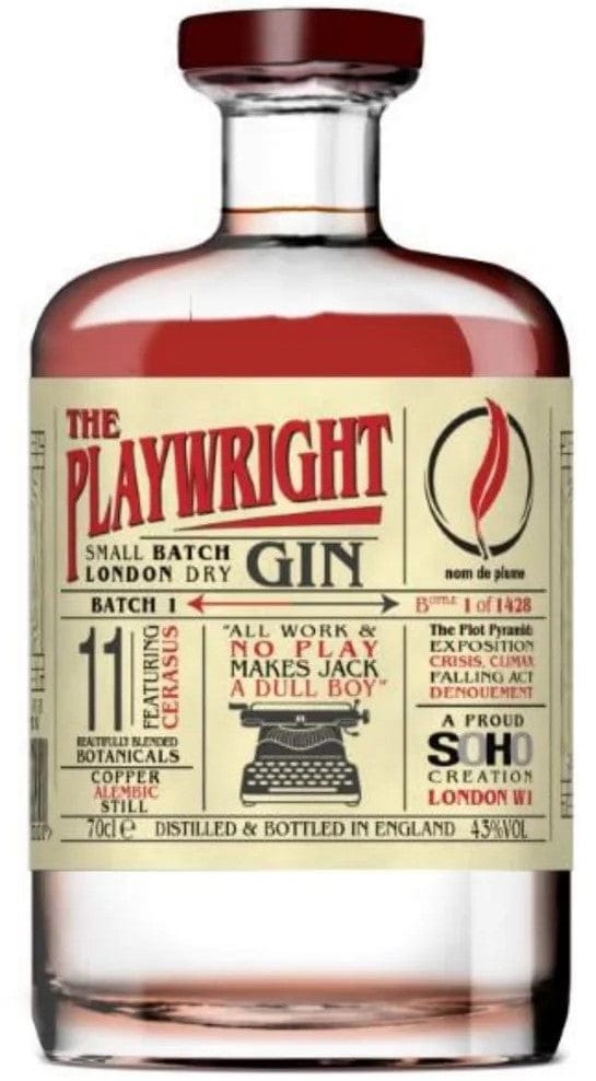The Playwright London Dry Gin 70cl
