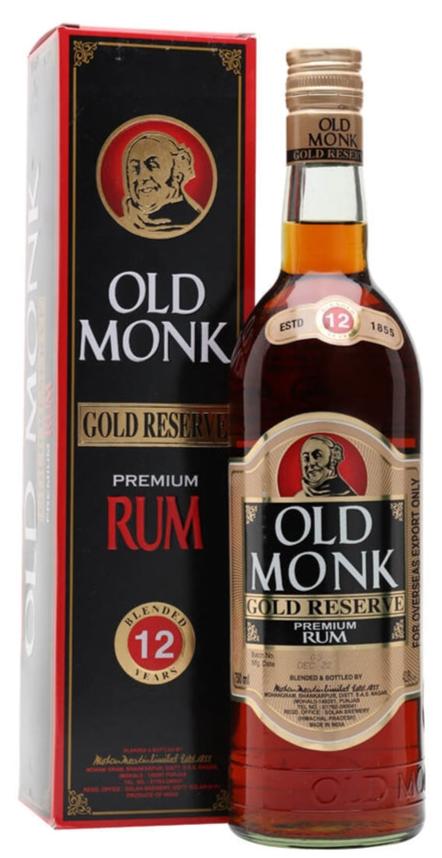 Old Monk Gold Reserve 12 Year Old Rum 75cl