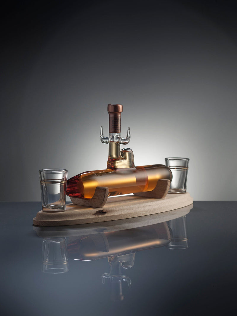 Submarine Refillable Whisky Decanter & 2 Glasses 20cl