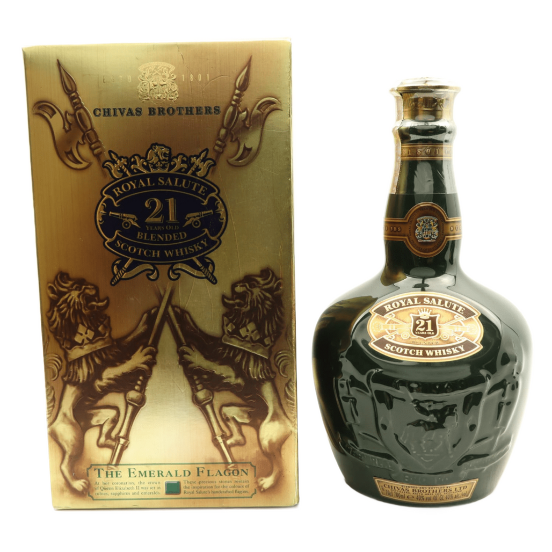 Chivas Brothers  Salute 21年ウイスキー Royal Salute 21 Year Old Emerald Flagon Old Design 70cl, Threshers