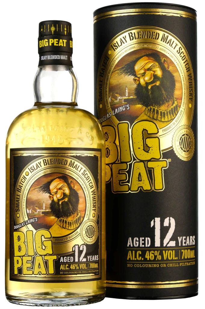 Big Peat 12 Years Old Blended Malt Scotch Whisky Gift Tube 70cl