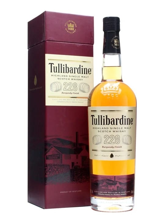 Tullibardine 228 Burgundy Cask Finish Single Malt Whisky Gift Box 70cl