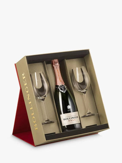 Bollinger Rosé Champagne Gift Set With Glasses 75cl