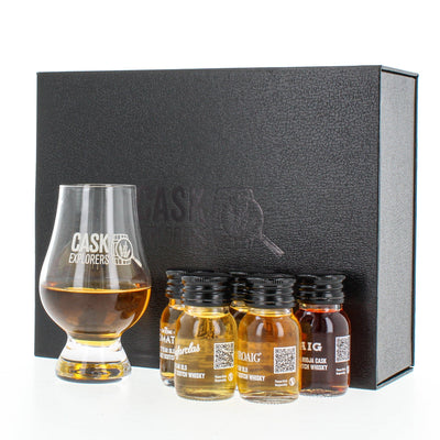 The Five Regions of Scotland Whisky Tasting Gift Set with Glencairn Whisky Glass 5x3cl
