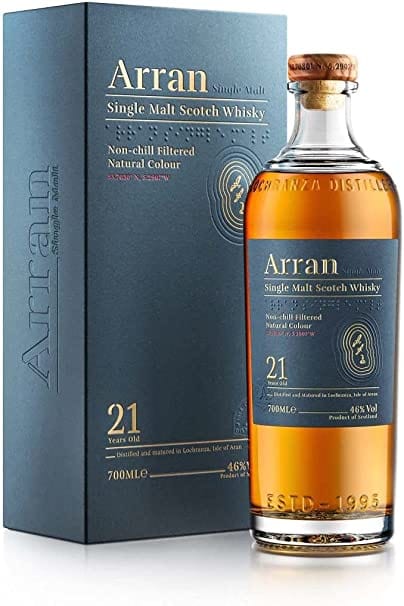 Arran Single Malt Scotch 21 year old Whisky 70cl