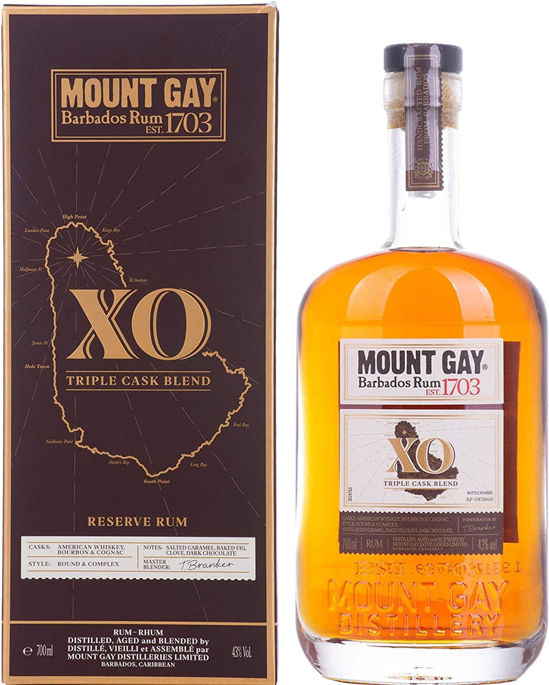 Mount Gay Barbados Golden Rum XO Triple Cask Blend 70cl