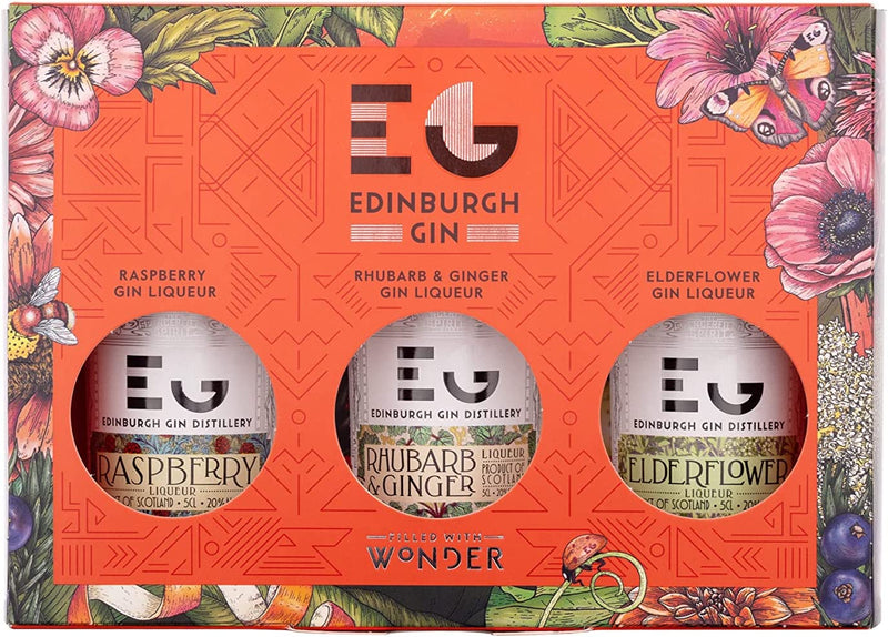 Edinburgh Gin Liqueur Miniature Gift Set 3x5cl