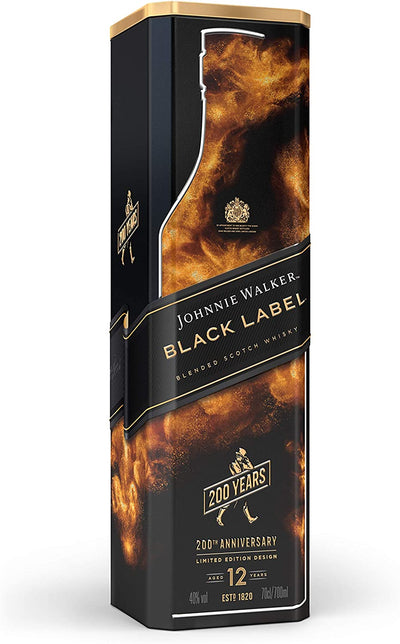 Johnnie Walker Black Label Blended Scotch Whisky 200th Anniversary Limited Edition Gift Tin 70cl