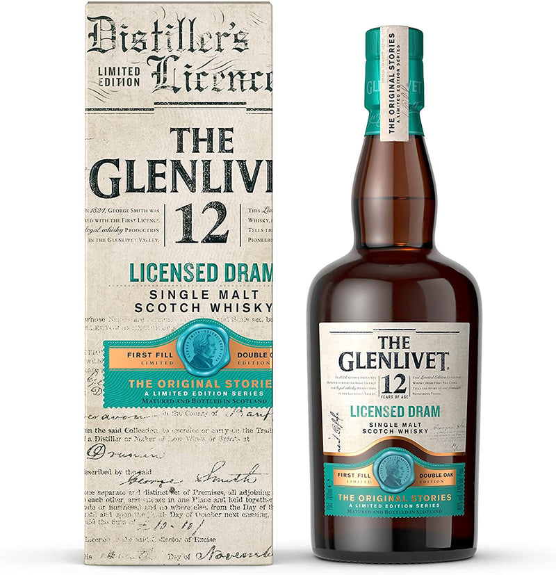 The Glenlivet 12 Year Old Licensed Dram Limited Edition Single Malt Whisky 70cl