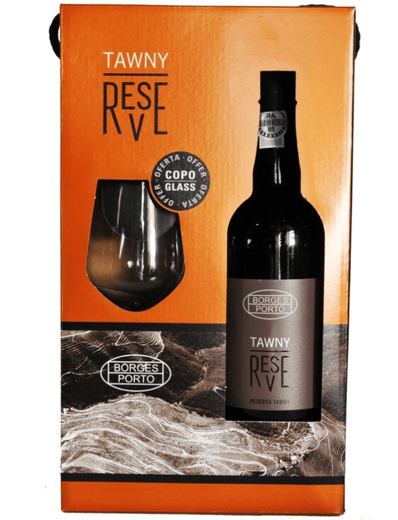 Borges Tawny Reserve Port with Port Wine Glass 75cl
