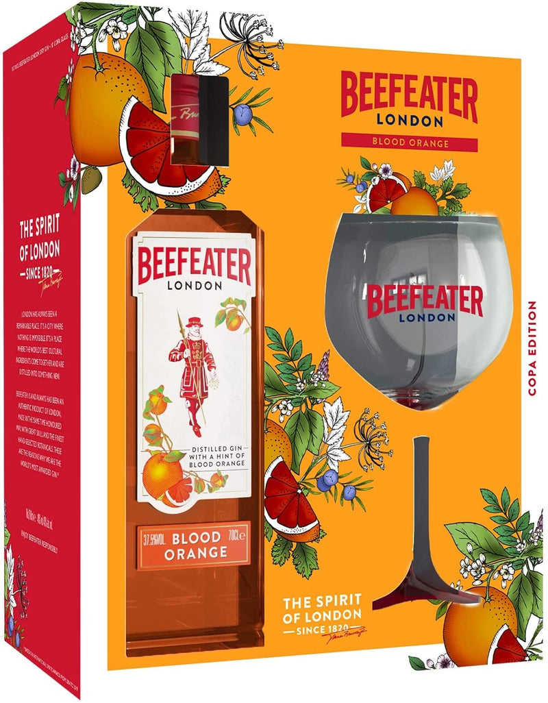 Beefeater Blood Orange Flavoured Gin Glass Gift Set 70cl