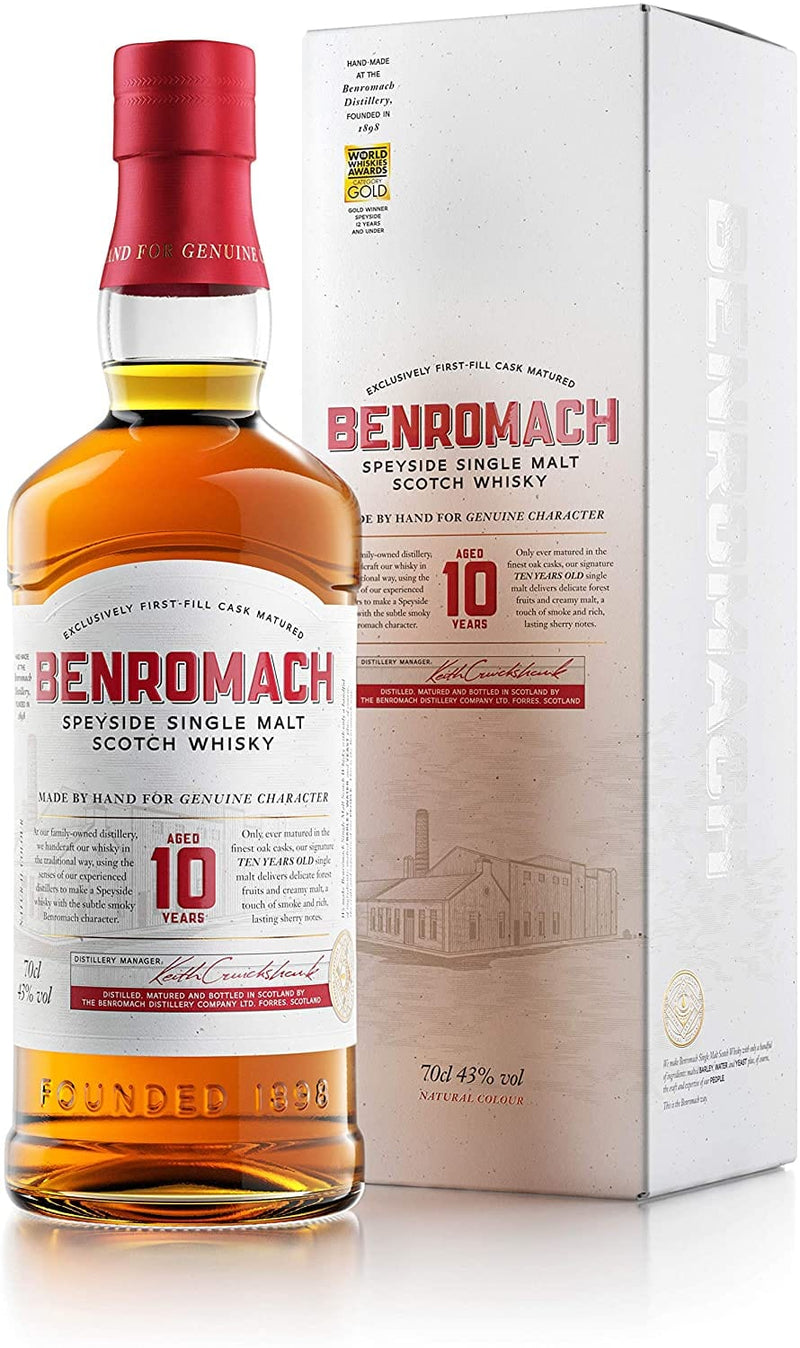 Benromach 10 Years Old Single Malt Whisky 70cl