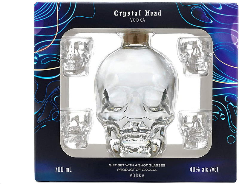 Crystal Head Vodka Gift Pack 4 x Shot Glasses