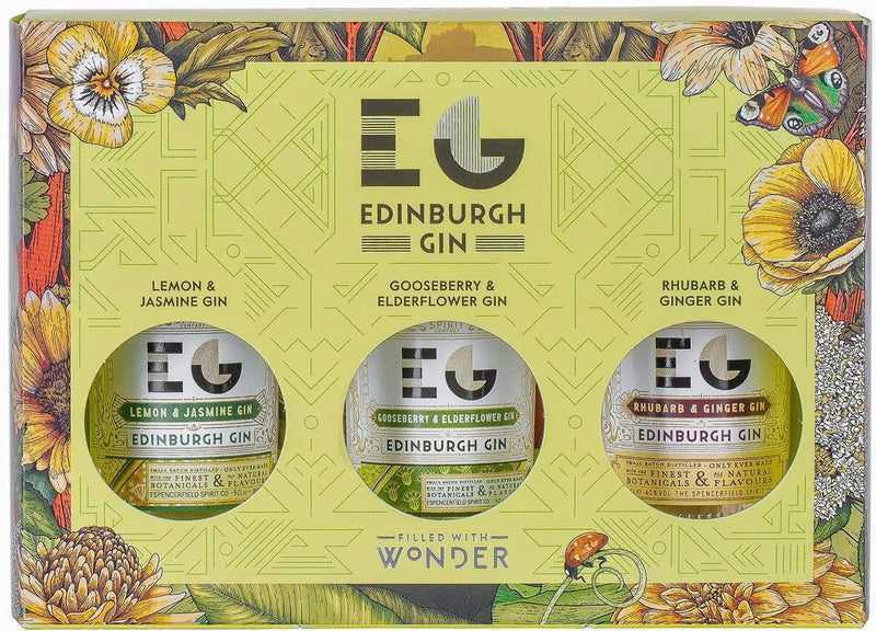 Edinburgh Gin Floral Triple Gift Pack 3x5cl