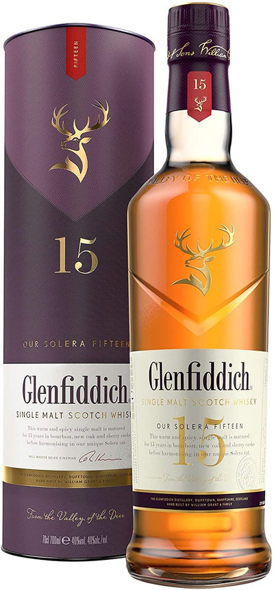 Glenfiddich Single Malt Scotch Whisky Aged 15 Years 70cl