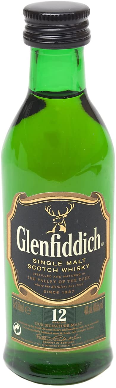 Glenfiddich 12 Year Old Single Malt Scotch Whisky 5cl
