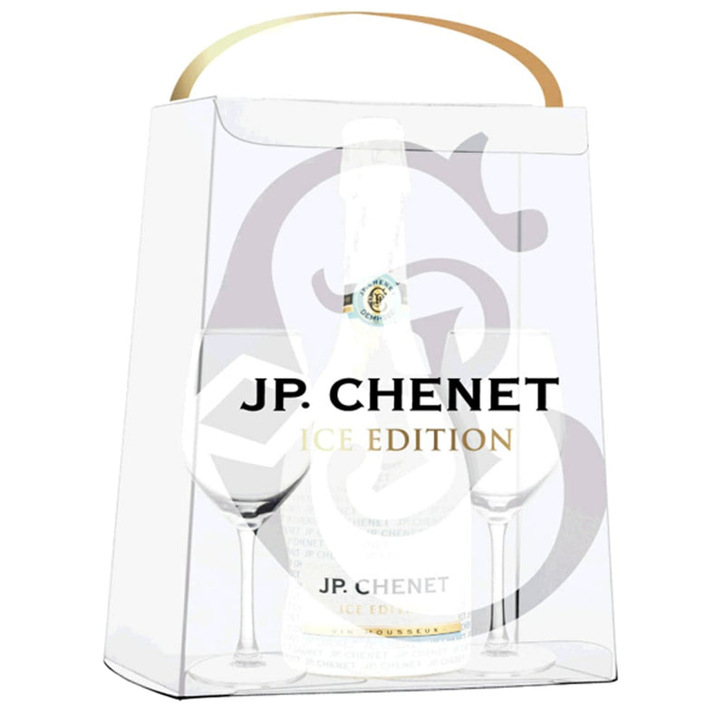 JP Chenet Ice Edition - Sparkling White Wine Gift Set with 2 Glasses 75cl