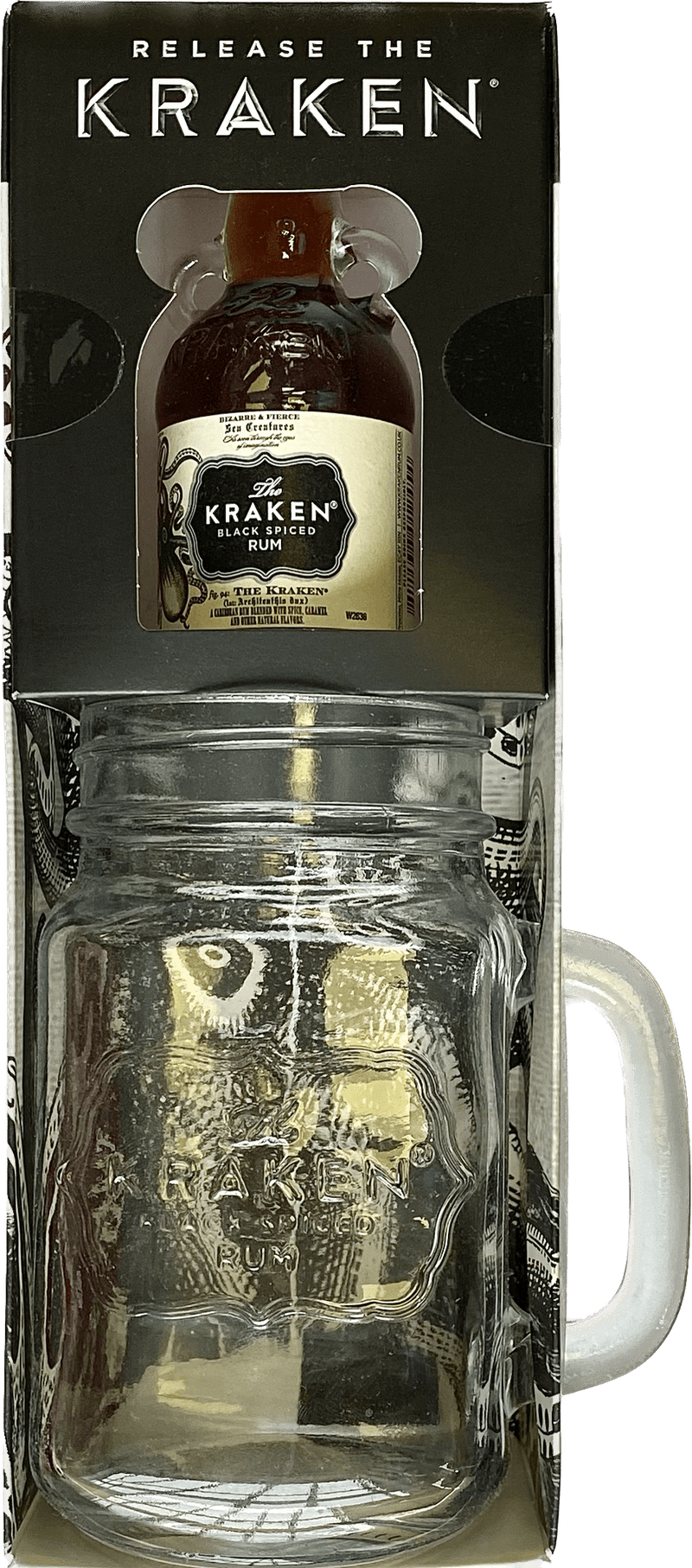 Kraken Spiced Rum and Mason Jar Gift Pack 5cl