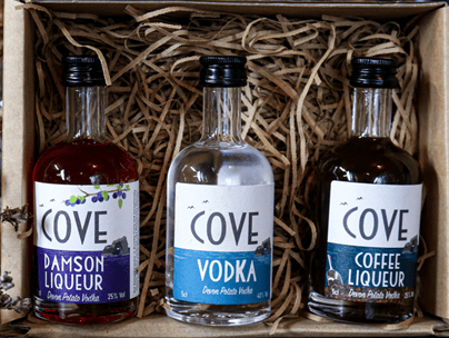 Devon Cove Vodka and Liqueur Miniatures Gift Set 3x5cl