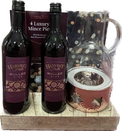 Harvest Fruits Mulled Wine and Luxury Mince Pies Gift Set 2x75cl