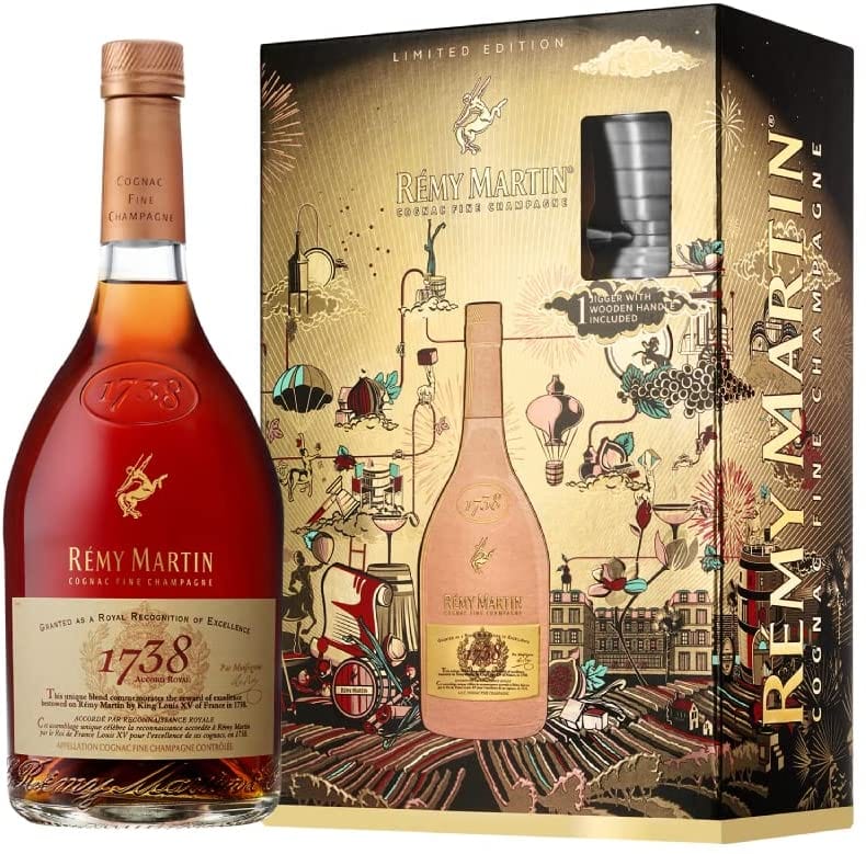 Rémy Martin Fine Champagne Cognac 1738 Jigger Gift Pack 70cl