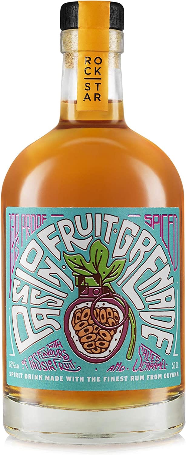 Rockstar Spirits Passion Fruit Grenade Overproof Spiced Rum 50cl