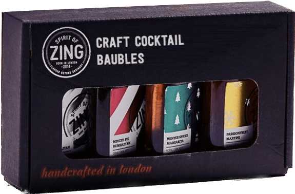 World of Zing Christmas Cocktail Baubles 4x50cl