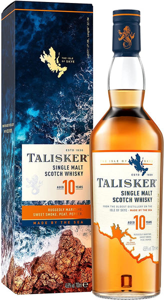 Talisker 10 Year Old Single Malt Scotch Whisky Gift Box 70cl