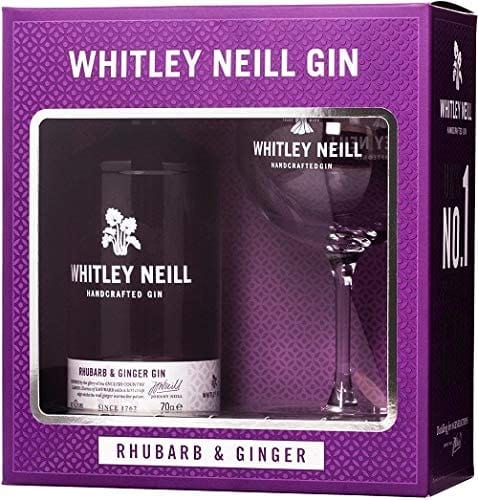 Whitley Niell Rhubarb and Ginger Gin Glass Gift Pack