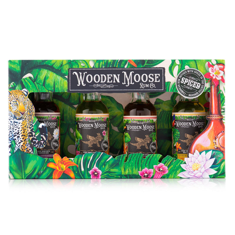 Wooden Moose Rum Gift Set 4x5cl
