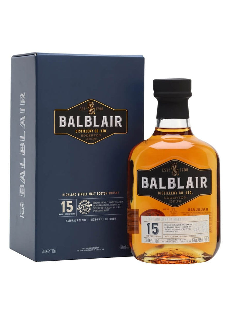 Balblair 15 Year Old Highland Single Malt Scotch Whisky 70cl