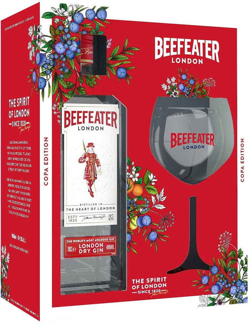 Beefeater London Dry Gin Glass Gift Set 70cl