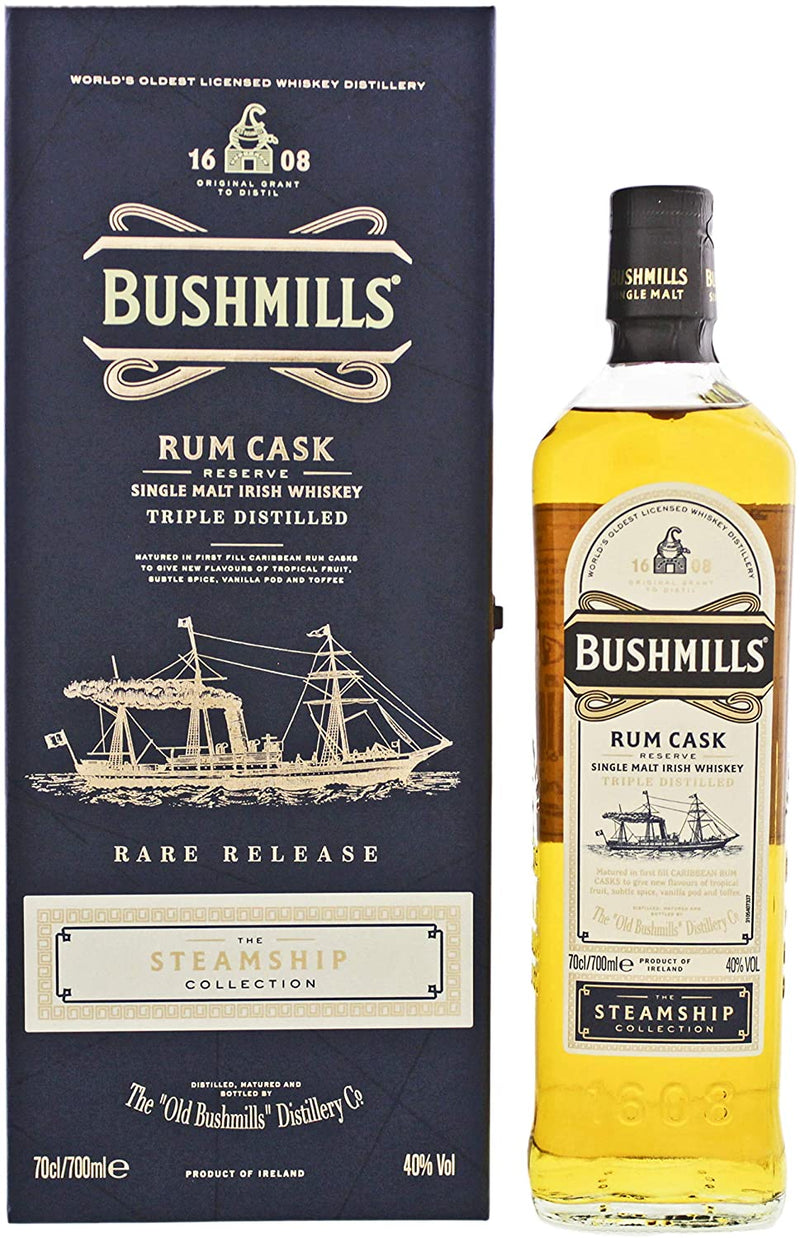 Bushmills Rum Cask Reserve Whiskey Limited Edition Steamship Collection 70cl