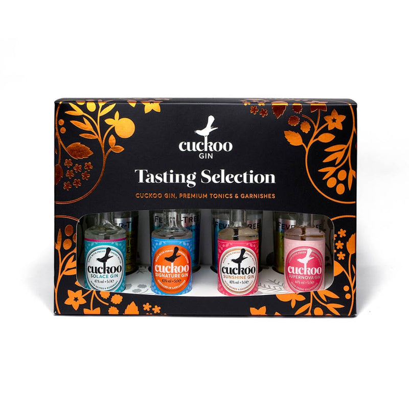 Cuckoo Gin Tasting Selection 4x5cl With Fever Tree Mixers