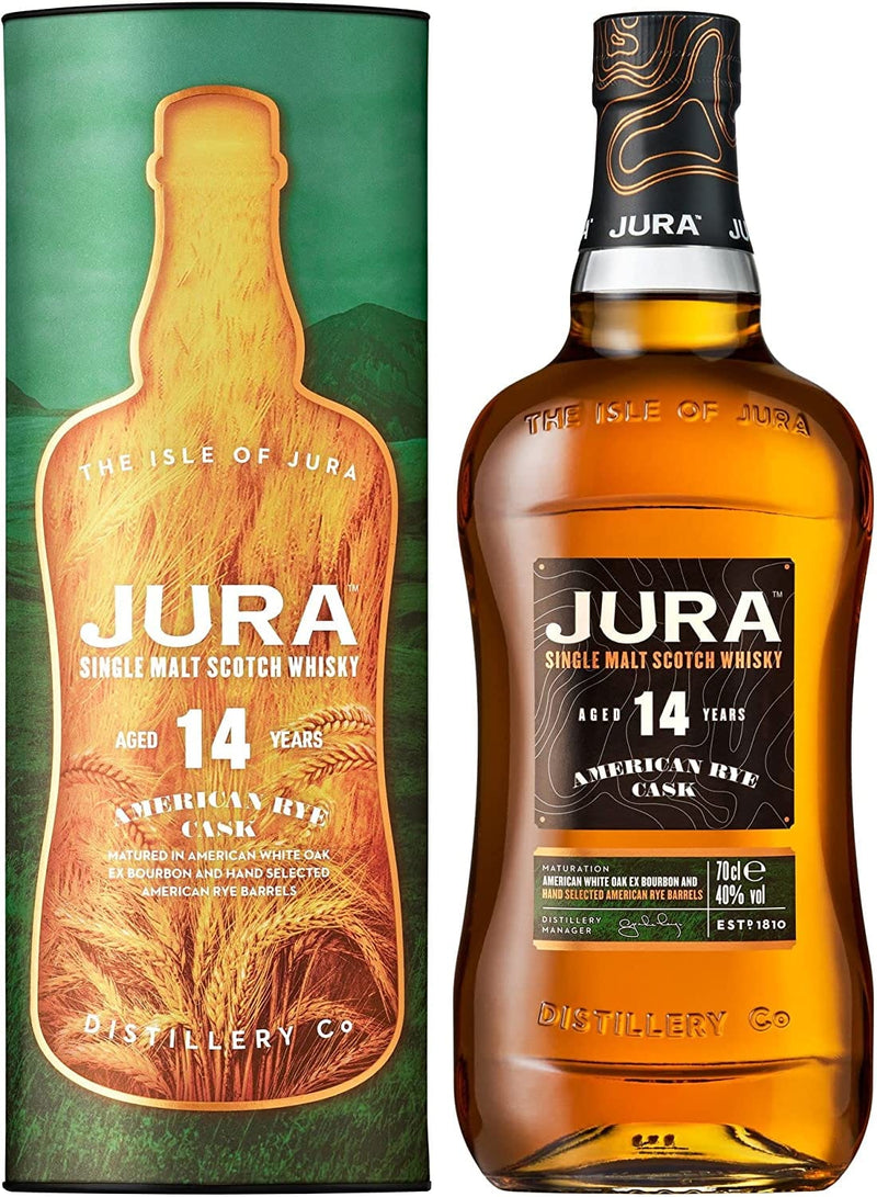 Jura 14 Year Old American Rye Cask Single Malt Whisky 70cl