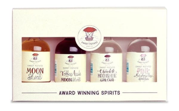 The Sweet Potato Spirit Company Moonshine Gift Pack 4x5cl