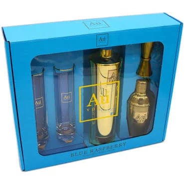 AU Vodka Blue Raspberry Cocktail Gift Set 70cl